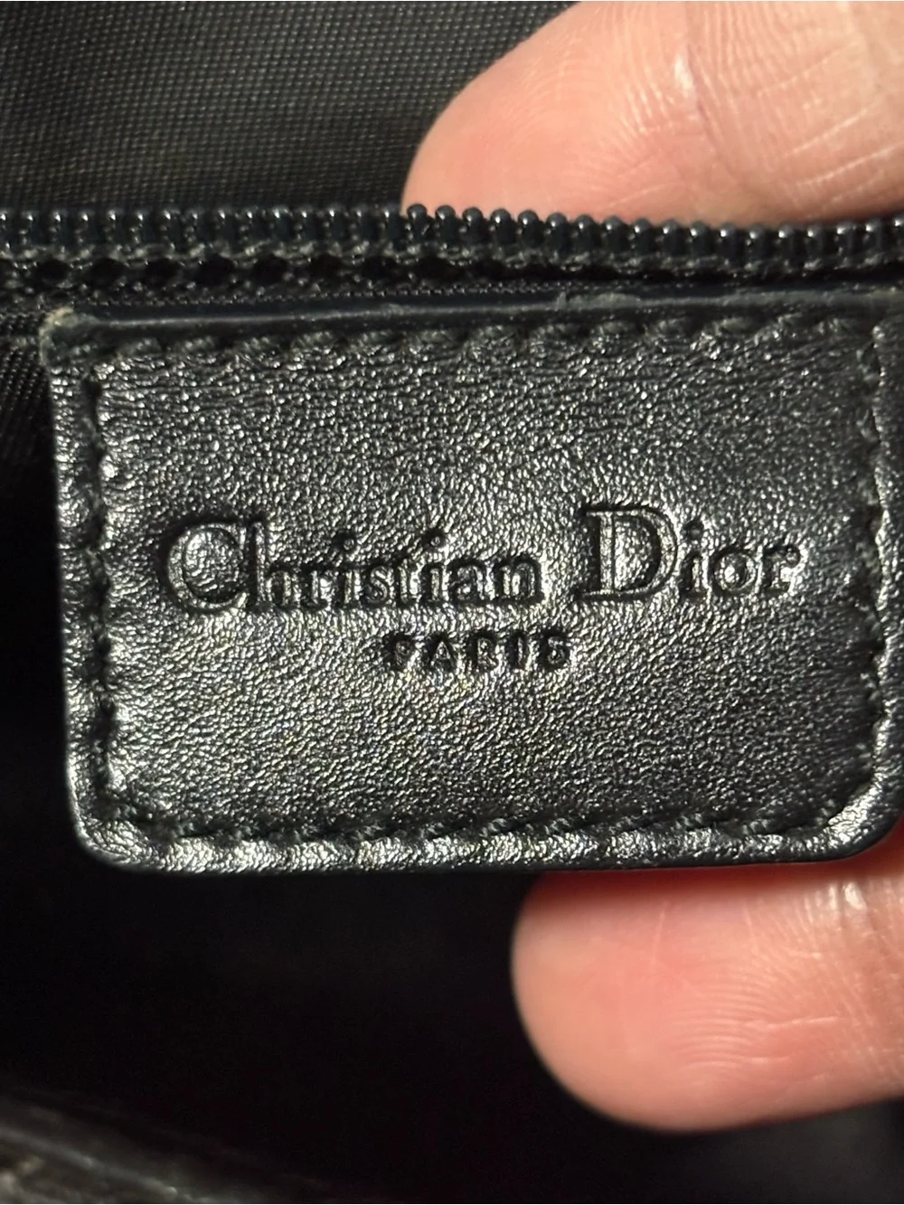 Christian Dior Black Trotter Canvas Messenger Bag